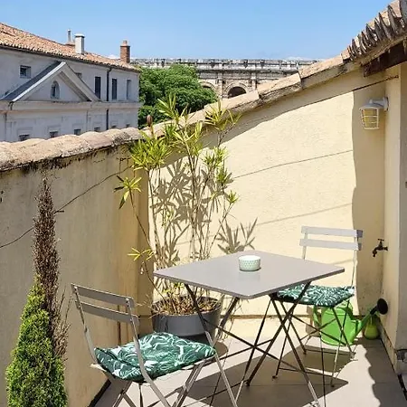 La Dolce Nimoise Terrasse 100 M Des Arenes Apartman